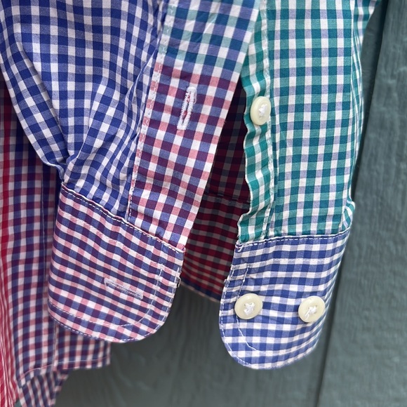 Evergreen Sportman Full Fit men’s XXL colorful gingham 100% cotton button up - Picture 5 of 11